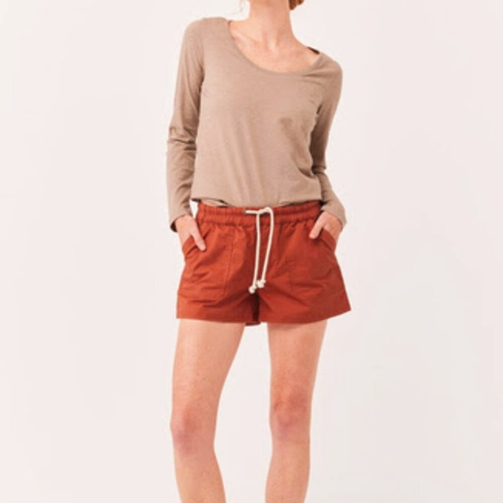 Pact Women's Woven Twill Drawstring Short (size M)